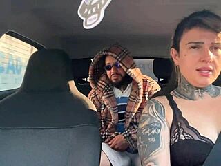 Uber woman grabs suspicious rider fucks her pussy raw in car he skips fare she squirts on bandits cock