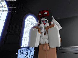 Silk-clad spider-girl drenched in daddy's thick sticky cum webs