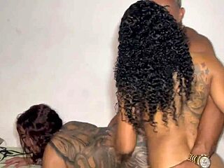 Hey lucky guy scores rides from two hot brazilian friends in steamy threesome