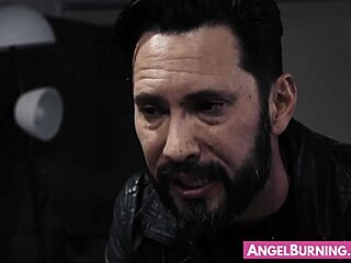 Katrina Jade rides monster cock secretly at goth office