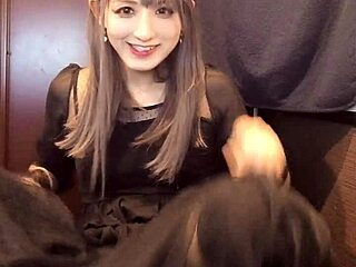 cute gal ladyboy jerks off solo assfucking tease video