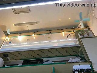 Boss Fingers Sexy Shop Assistant's Wet Shaved Pussy While Customer Watches