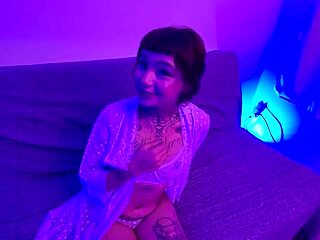 Cute Alternative Teen Rides Cock Till Mouth Overflows With Cum