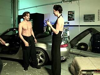 wow, two mechanics slam big-boobed slut after car fix!