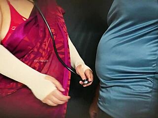 telugu doctor examines patient's throbbing cock closely