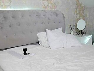 student undresses showing off her big tits after class