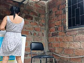 slutty neighbor flashes pussy under dress 😈👗