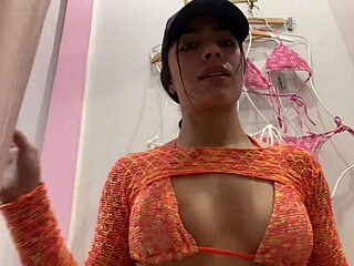 hot latina caught trying bikini perfect tits big ass