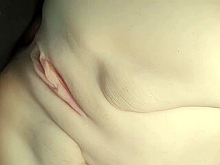 shove it deep in her tight shaved ass pussy closeup