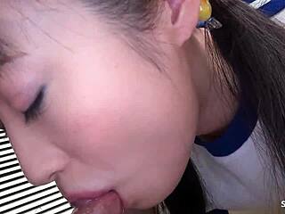 i'm petite jap teen seducin fer first bj cum swallow