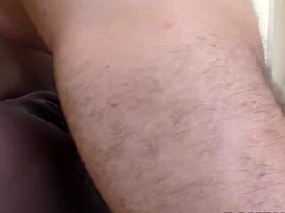 young ebony teen blowjob ends in huge interracial cumshot