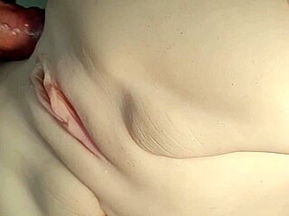 shove it deep in her tight shaved ass pussy closeup