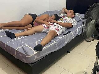 Curvy Latina housewife milks cum onto huge natural tits