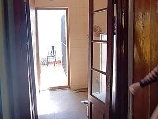 good friend steps in to entertain her date while she watches intrigued