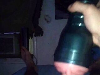 ob1 strokes fleshlight for first time