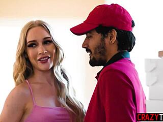 perverted blonde teacher rides big cock in class