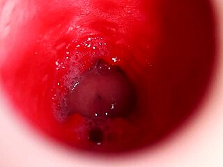 oiled fuck doll anal creampie machine fills pussy cumshot orgasm closeup