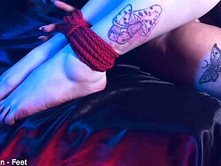 i love tickling bia's perfect bound feet so playfully