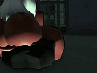 Dominating demon girl overwhelms with monstrous deepthroat passion