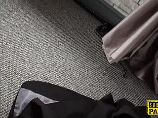 british milf whore's rough anal pounding