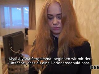 Redhead Roughly Fucks Broker To Settle Debt