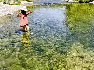 outdoor walk surprise blowjob ends in hot ass cum