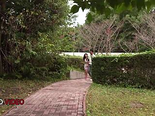 kinky mature asian miu suzuha outdoor blowjob seduction