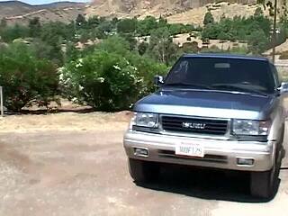 blonde milf moans as all holes get pounded in threesome