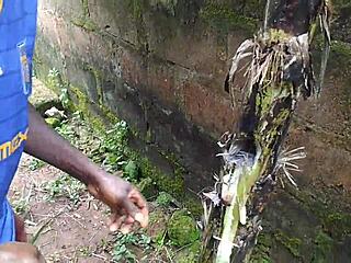 oiled young babe enjoys garden nature sex romp