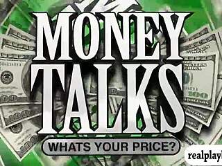 two brunette ladies flash big boobs in garage for cash