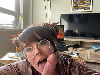 chill sunday olivia blows monster cock then fucks on couch