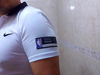 devouring coworker's juicy ass close-up in steamy company bathroom doggystyle