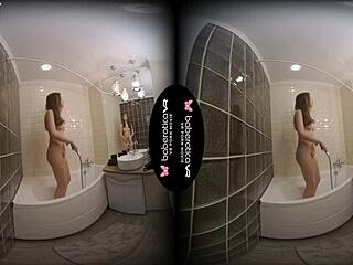 terry bliss loves rubbing her shaved pussy in steamy vr solo sessions