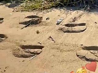 found a hung black guy on beach and swallowed his load