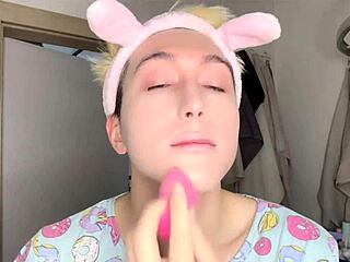 Sissy Boy Takes Merciless Bareback Anal from Mature Shemale