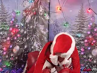 Milf Sofie Marie seduces Santa rides monster cock cowgirl style
