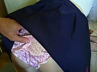 Stepsis moans as I rub and creampie her tight wet asshole closeup