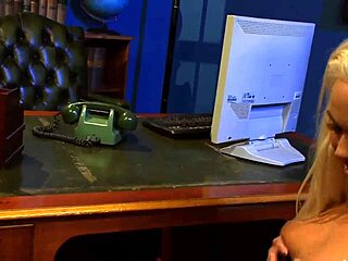 Blonde lesbians Lou Lou Caprice toy pussy play