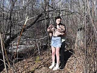 Caught This 18+ Slut and Fucked Her Rough in Forest Depths!