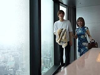 pregnancy-hungry lounge girl's g-cup tits milk creampie riding frenzy