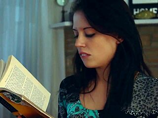 pretty lesbian fingers herself fireside as friend joins to lick