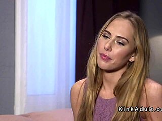 bound brunette flogged hard then anal ravaged!