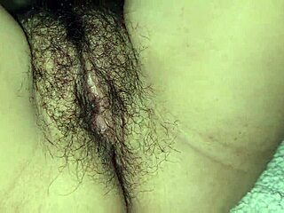 Deep creampie floods juicy latina tight pussy in close-up homemade fuck