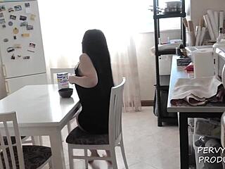 pov horny 18yo stepdaughter kitchen quickie fuck pov