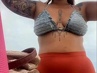 beach pussy swollen and dripping wet!