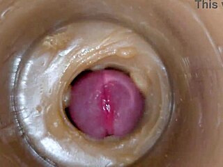 Huge cum explosion floods pussy toy in creamy asmr close-up blast!