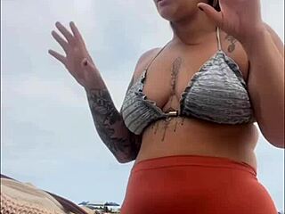 beach pussy swollen and dripping wet!