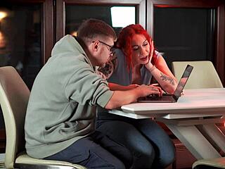 ditches class to stroke and suck my cock perfectly