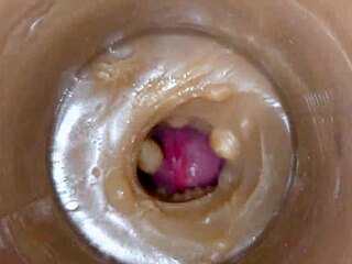 Huge cum explosion floods pussy toy in creamy asmr close-up blast!