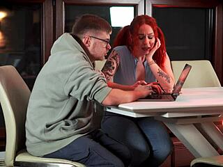 ditches class to stroke and suck my cock perfectly